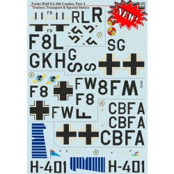 Print Scale 72-250 - 1/72 Focke-Wulf FW 200 Condor, Part 2, Aircraft wet decal