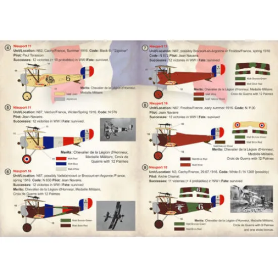 Print Scale 72-257 - 1/72 French Nieuport 10, 11, 16, Aircraft wet decal