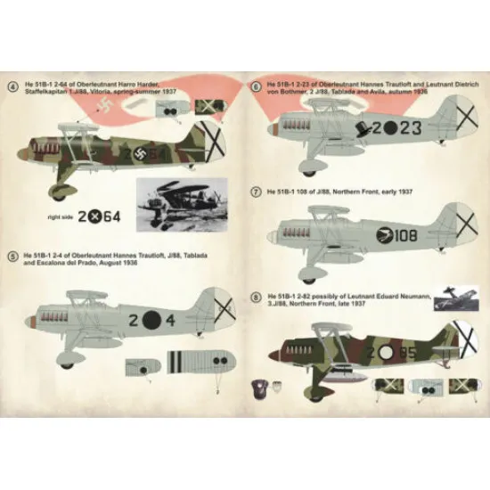 Print Scale 72-258 - 1/72 Heinkel He-51 Aces of hhe Legion Condor Part 1, decal