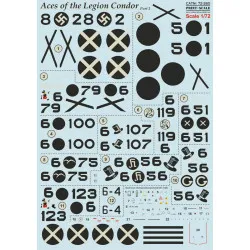 Print Scale 72-260 - 1/72 Heinkel He-51 Aces Of The Legion Condor Part 2, decal