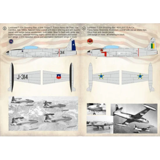 Print Scale 72-269 - 1/72 Lockheed T-33a Shooting Star, Part 2, wet decal