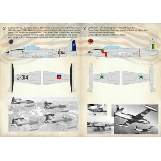 Print Scale 72-269 - 1/72 Lockheed T-33a Shooting Star, Part 2, wet decal