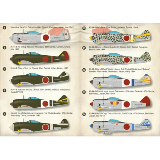 Print Scale 72-276 - 1/72 Nakajima Ki-44 (tojo), Part 2 (Aircraft wet decal)