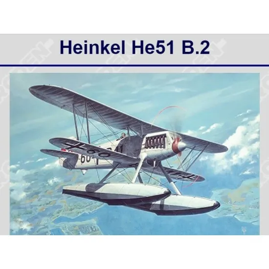 Heinkel He.51 B.2 airplane fighter 1/48 Roden 453