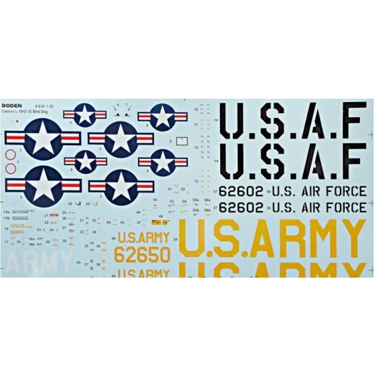 Cessna L-19/O-1 Bird Dog USAF US Liaison aircraft 1/32 Roden 619