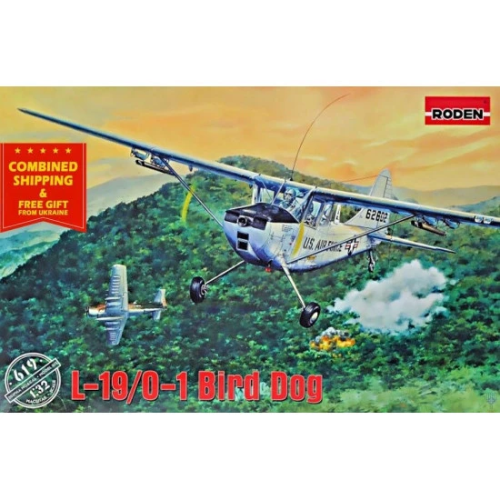Cessna L-19/O-1 Bird Dog USAF US Liaison aircraft 1/32 Roden 619