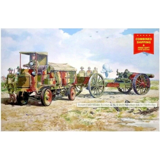 FWD Model B 3 ton BL 8-inch howitzer Mk.VI 1/72 Roden 713