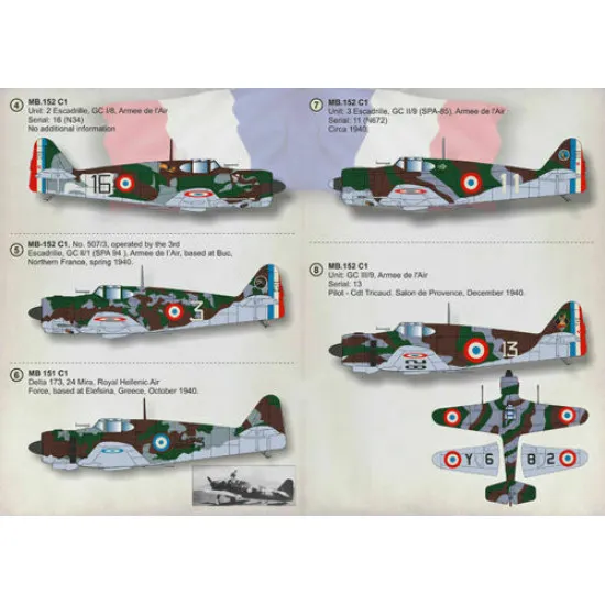 Print Scale 72-320 - 1/72 Bloch MB.151-152, Aircraft wet decal model in scale