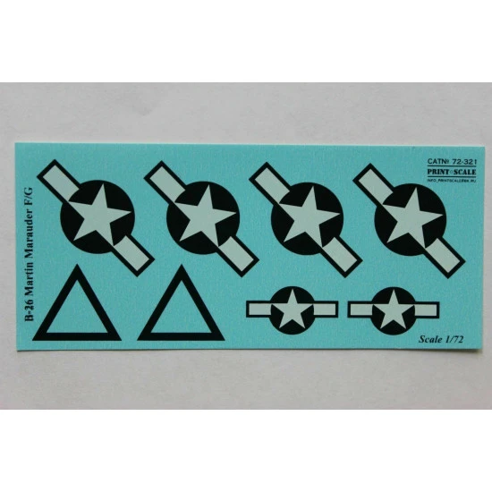 Print Scale 72-321 - 1/72 Martin Marauder B-26F/G In the complete set 1,5 sheets