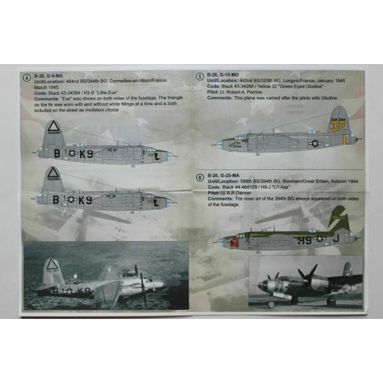Print Scale 72-321 - 1/72 Martin Marauder B-26F/G In the complete set 1,5 sheets