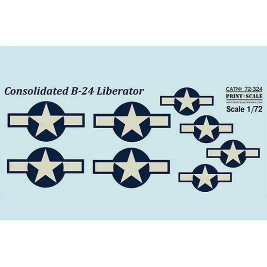 Print Scale 72-324 - 1/72 B-24 Liberator Part 2 In the complete set 1,5 sheets
