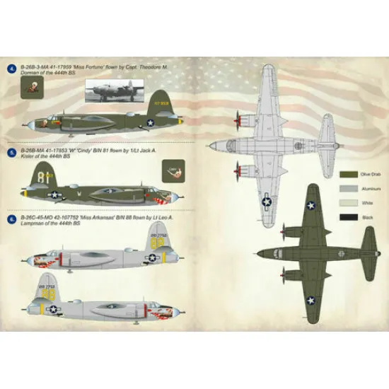 Print Scale 72-325 - 1/72 B-26 Aircraft wet decal model in scale
