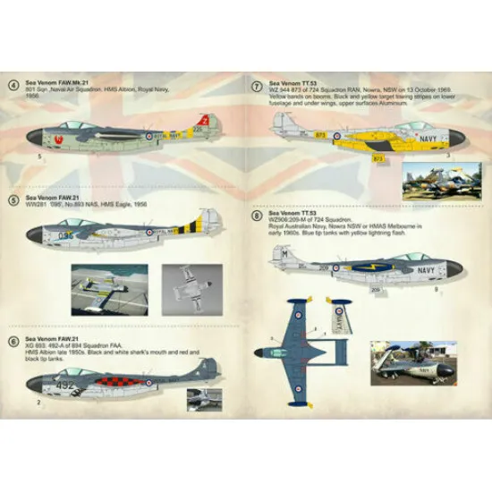 Print Scale 72-326 - 1/72 De Hevilland Sea Venom Aircraft wet decal model scale