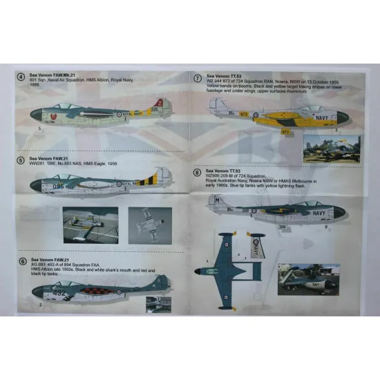 Print Scale 72-326 - 1/72 De Hevilland Sea Venom Aircraft wet decal model scale