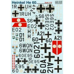 Print Scale 72-330 - 1/72 Heinkel He 60 part 1 Aircraft wet decal model in scale