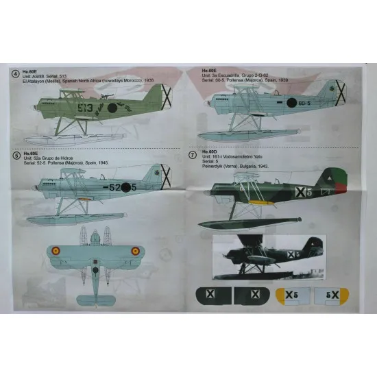 Print Scale 72-331 - 1/72 Heinkel He 60 part 2 Aircraft wet decal model in scale