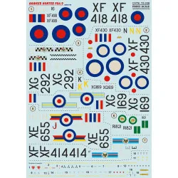 Print Scale 72-336 - 1/72 Hawker Hunter FGA.9, Aircraft wet decal model in scale