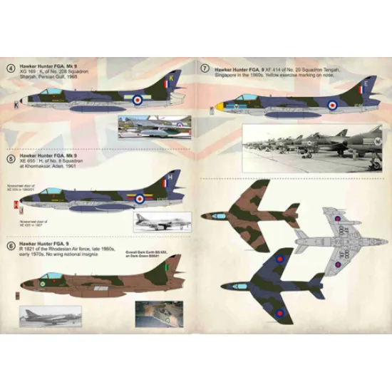 Print Scale 72-336 - 1/72 Hawker Hunter FGA.9, Aircraft wet decal model in scale