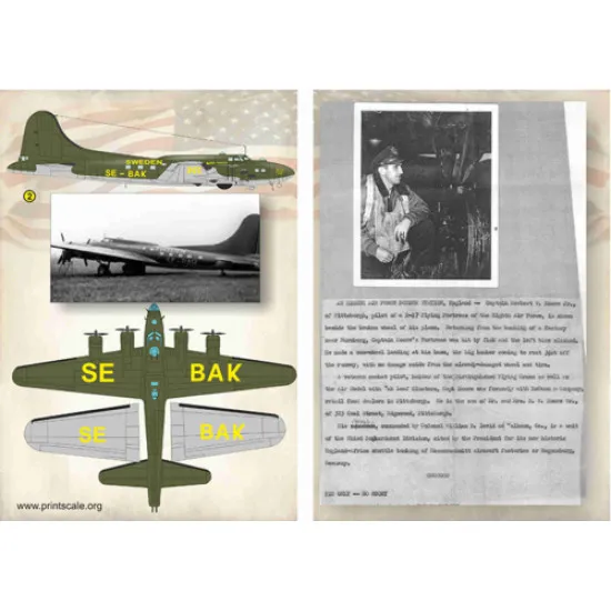 Print Scale 72-339 - 1/72 B-17 Veni. Vidi. Vici Aircraft wet decal model