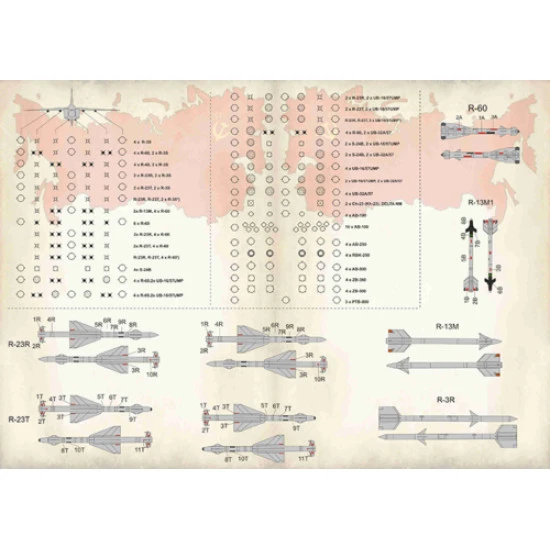 Print Scale 72-349 - 1/72 MiG-23 technikal stensils, set 1,5 sheets, wet decal