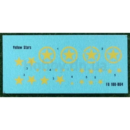 Foxbot 100-004 1/100 Yellow Star WW2 military vehicles (Allied stars) -Model Kit