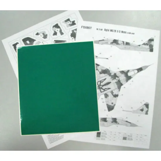 Us Stock Foxbot 72-002 -1/72 Digital Masks For Mig-29 9-13 Ukrainian Air Forces Fm 72-002