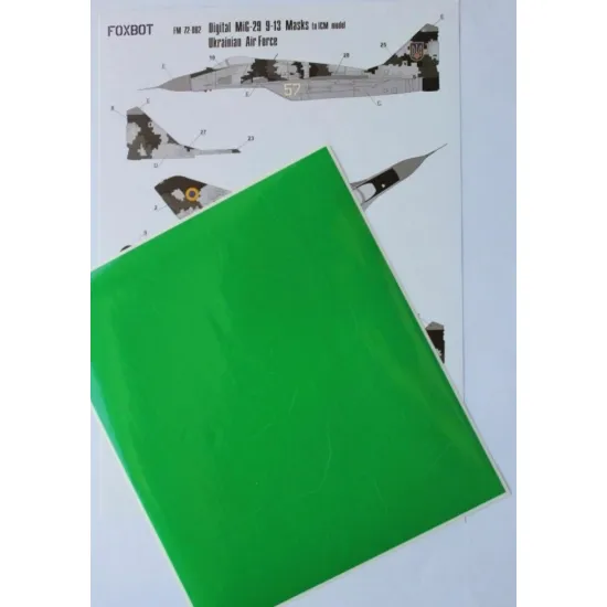 Us Stock Foxbot 72-002 -1/72 Digital Masks For Mig-29 9-13 Ukrainian Air Forces Fm 72-002