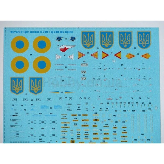 Foxbot 72-003 - 1/72 Decal for Sukhoi SU-24M, Ukrainian Air Forces 72-003