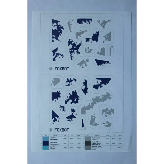 Foxbot FM 72-004 - 1/72 Digital Masks for Sukhoi SU-27UBM Ukrainian Air Forces