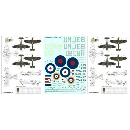 Foxbot 48-002 -1/48 British Supermarine Spitfire MK II Presentation Spits Part 1