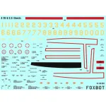 Us Stock Foxbot 48-010 - 1/48 Decals For Stencils For Douglas A-20b/C/G Boston Scale