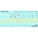 Foxbot 48-011 - 1/48 Decals for Stencils for Curtiss P-40E/M/K 1/48 Scale