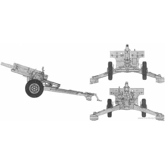 US 105mm Howitzer M2A1 w/M2 Gun Carriage 1/72 ACE 72530