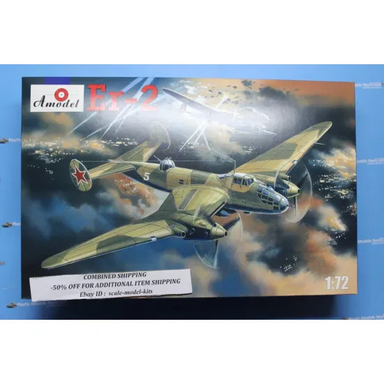 Amodel 72109 - 1/72 Soviet long-range bomber Er-2, scale plastic model kit