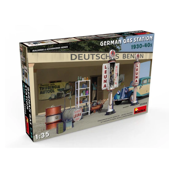 German Gas Station 1930-40s 1/35 Miniart 35598