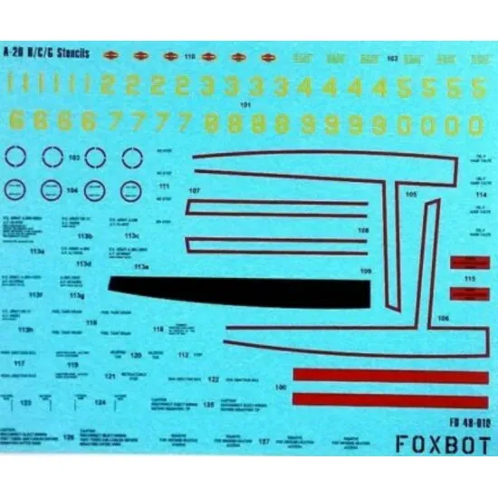 Foxbot 48-019 - 1/48 Douglas A-20 Boston Pin-Up Nose Art and Stencils Part 1