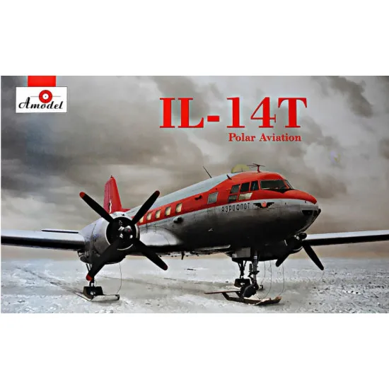 Amodel 72258 - 1/72 Ilyushin Il-14t, Airplane Kit, Polar Aviation, model kit