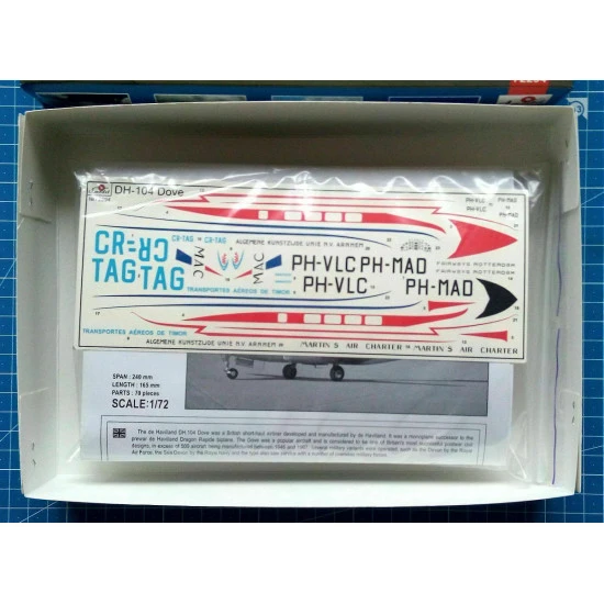 Amodel 72294 - 1/72 'Dove' British Civilian Aircraft (PE parts) scale model kit