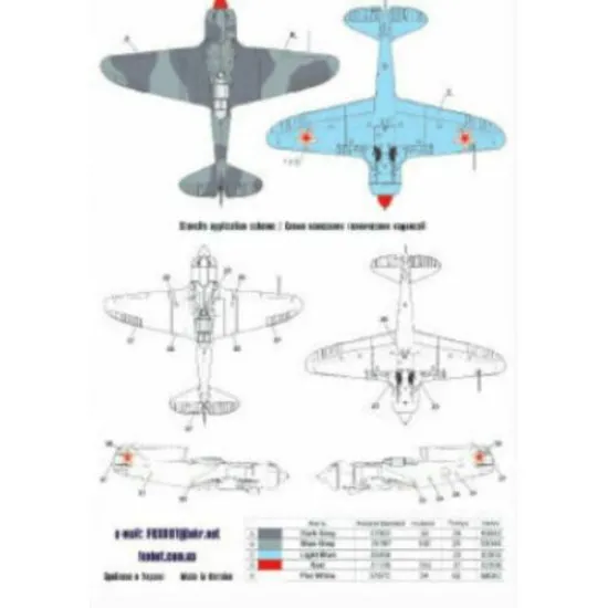 Foxbot 48-023 - 1/48 Decals for Soviet Fighter Lavochkin LA-5FN Part 1 Scale
