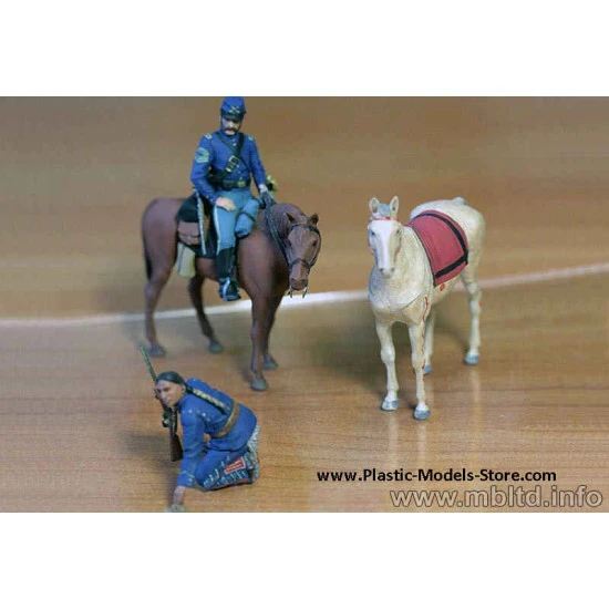 U.S. Civil War Series Yankee Scout and Tracker 2 horses 2 figures 1/35 Master Box 3549
