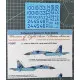 Foxbot 48-025 - 1/48 Decals Numbers for Sukhoi SU-27S, Ukrainian Air Forces