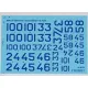 Us Stock Foxbot 48-025 - 1/48 Decals Numbers For Sukhoi Su-27s, Ukrainian Air Forces
