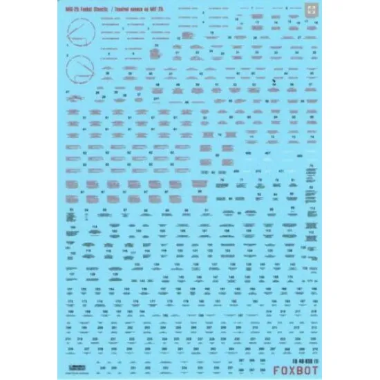Foxbot 48-035T - 1/48 Decals for Ukrainian Foxbats: MIG-25PDS and Stencils