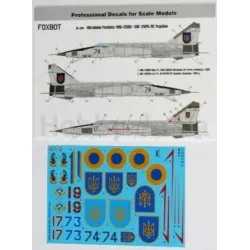 Us Stock Foxbot 48-036 - 1/48 Decals For Ukrainian Foxbats Mig-25rb Accessories Scale
