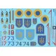 Foxbot 48-036T - 1/48 Decals for Ukrainian Foxbats: MIG-25RB and Stencils Scale