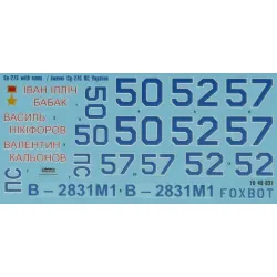 Us Stock Foxbot 48-037 - 1/48 Decals For Sukhoi Su-27 With Name Accessories For Military