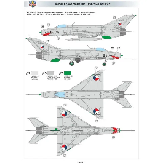 MiG-21F-13 supersonic jet fighter 1/72 ModelSvit 72042