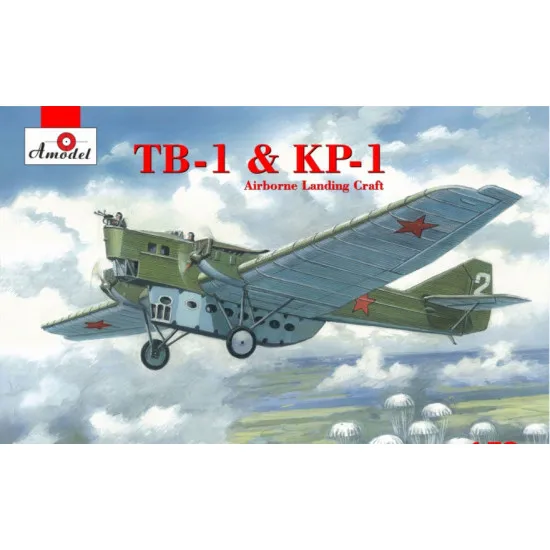 Amodel 72351 - 1/72 Airborne Landing Craft TB-1 & KP-1 scale plastic model kit