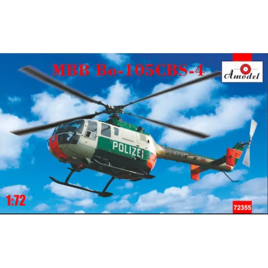 Amodel 72355 - 1/72 Helicopter MBB BO - 105CBS - 4, scale plastic model kit