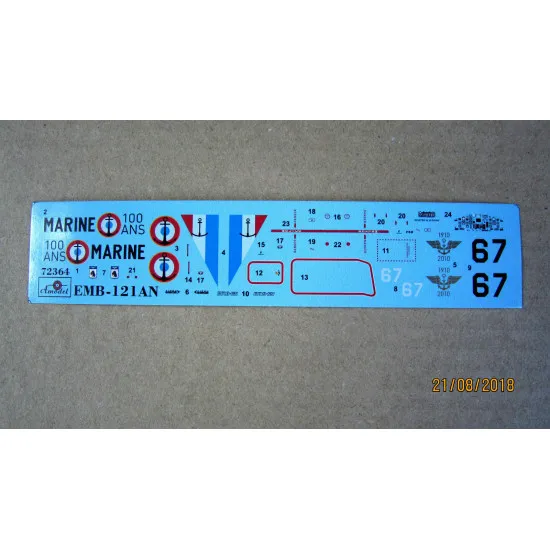 Amodel 72364 - 1/72 Embraer EMB-121 AN Xingu France, scale plastic model kit